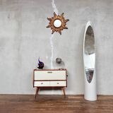 Mini sideboard TV cabinet end of Scandinavian vintage sofa