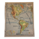Old school geographical map of the American continent.