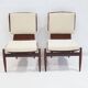 Pair of modernist Italian wooden accent chairs by Barovero.