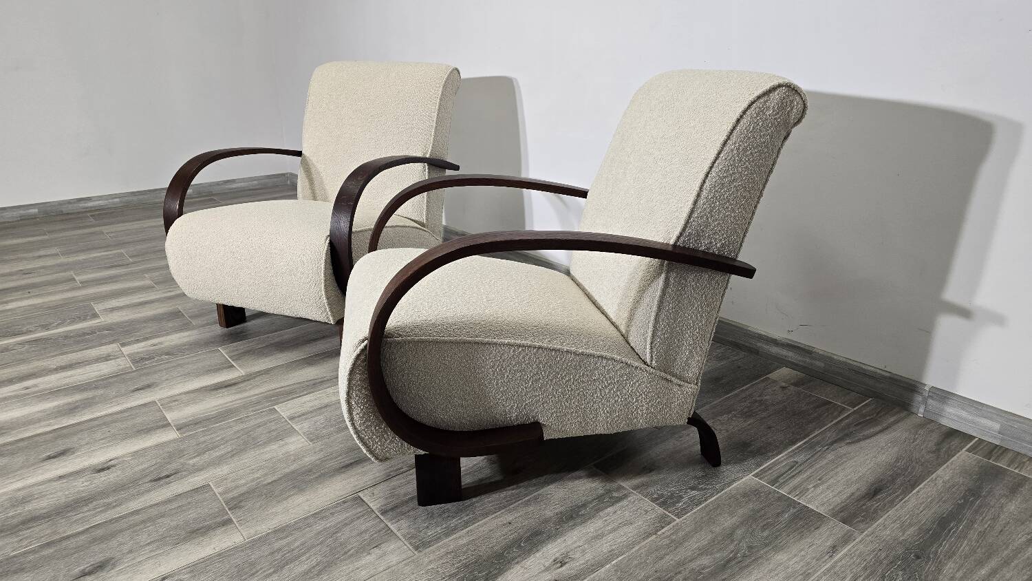 Art Deco Armchairs by Jindřich Halabala, 1950s, Set of 2