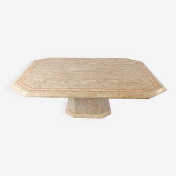 Vintage tesselated stone dining table by Maithland smith, 1970s