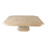 Vintage tesselated stone dining table by Maithland smith, 1970s