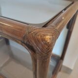 Console vintage en rotin