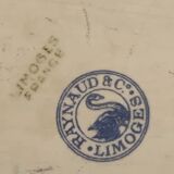 Chocolate cake dish Raynaud Limoges floral decoration