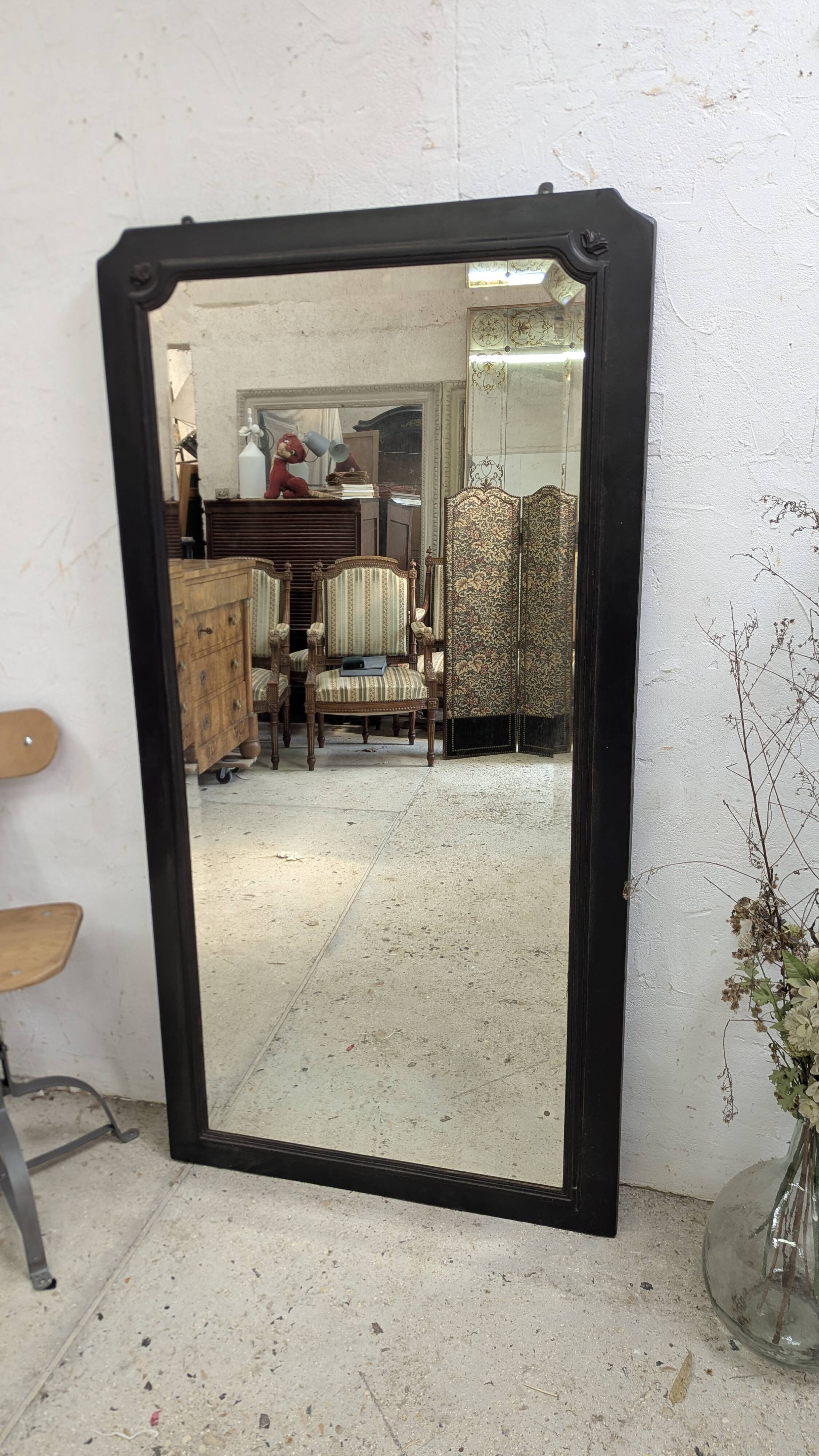 Large 164 cm tall mirrored fireplace overmantel