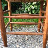 4 oak mulched chairs