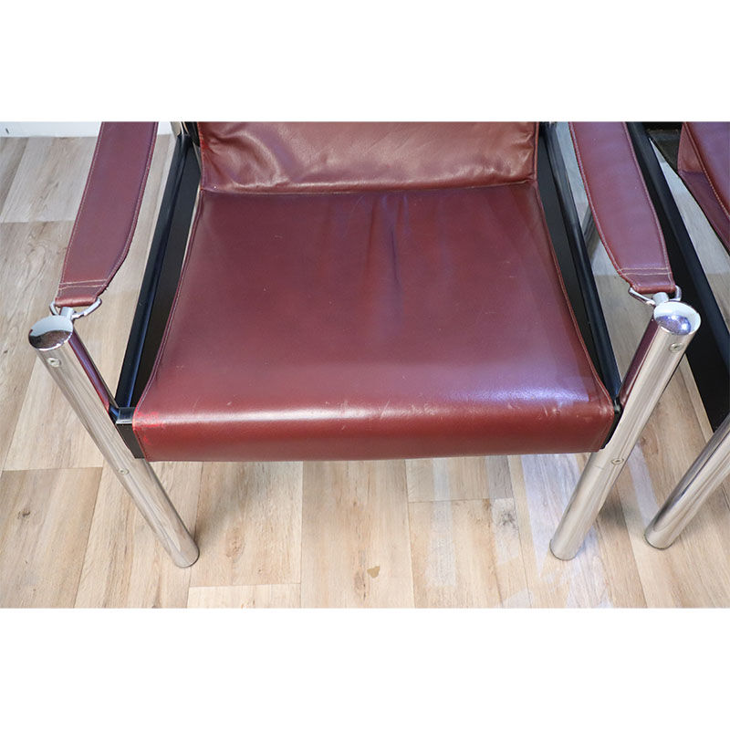 Pair of vintage Safari armchairs by Borje Johanson 1970