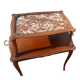 Table Style Louis XV à Deux Plateaux - Dessus Marbre et Bois