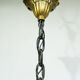 Blue glass pendant light