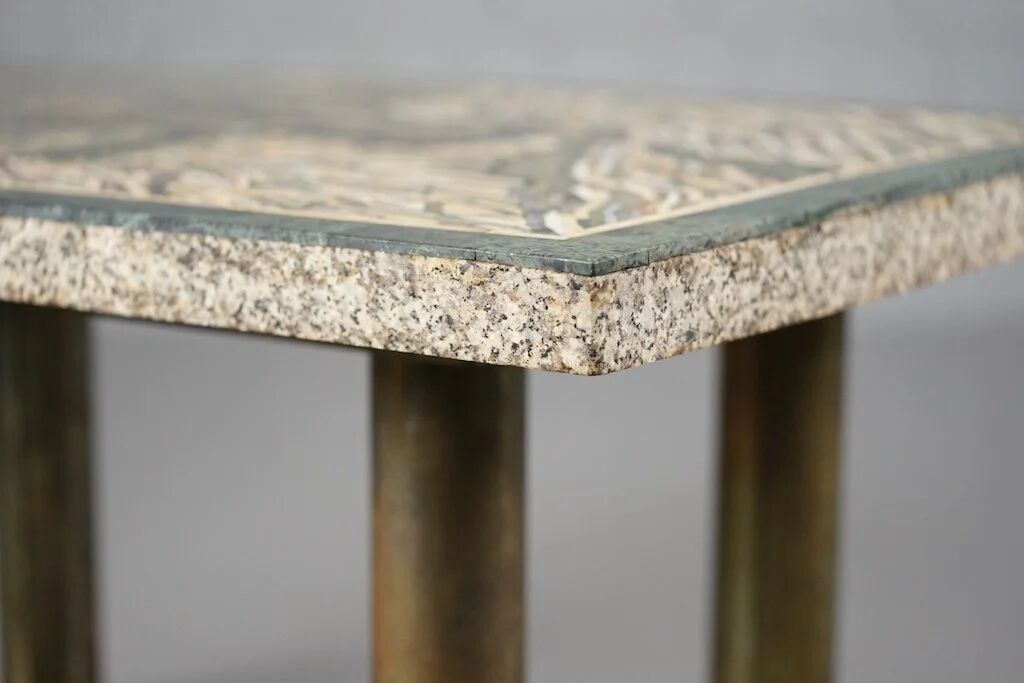 Table basse en mosaïque dans le style de « Route de campagne en Provence » de Van Gogh