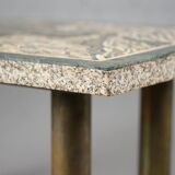 Table basse en mosaïque dans le style de « Route de campagne en Provence » de Van Gogh