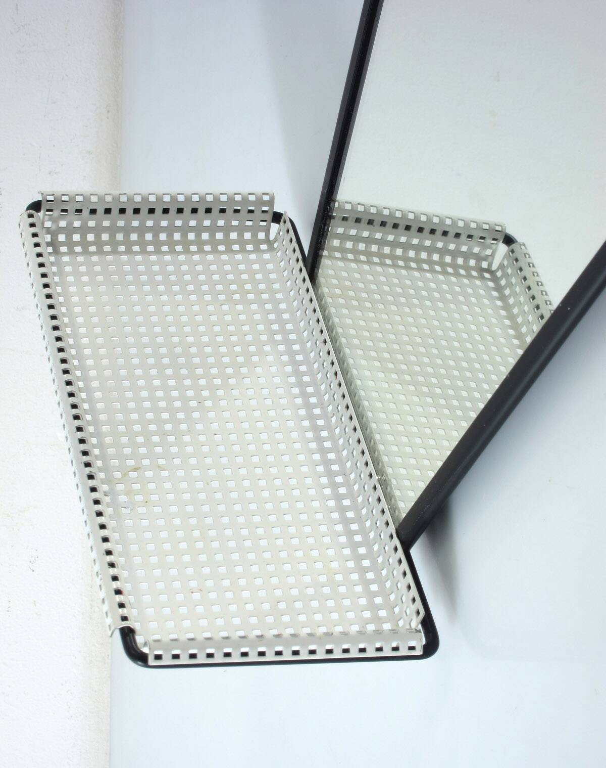 Mathieu Matégot Mirror with Perforated Shelf – Artimeta, 1960s