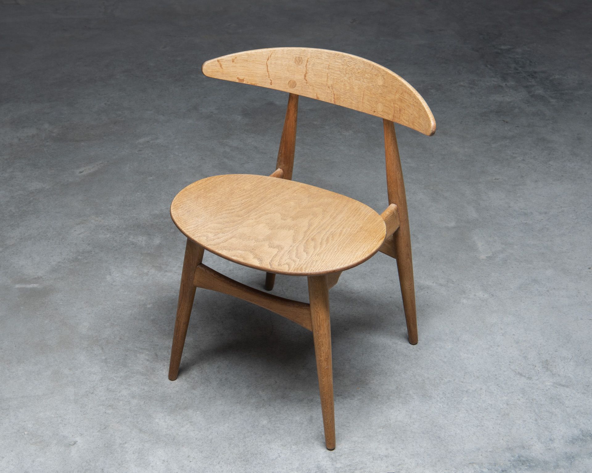 Set of 3 Chairs CH33 Hans Wagner, Carl Hansen & Søn, 1950s, Denmark