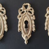 Lot of three Louis XVI Bronze Brass furniture entry locks