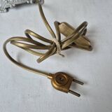 Patinated taupe bedside lamp