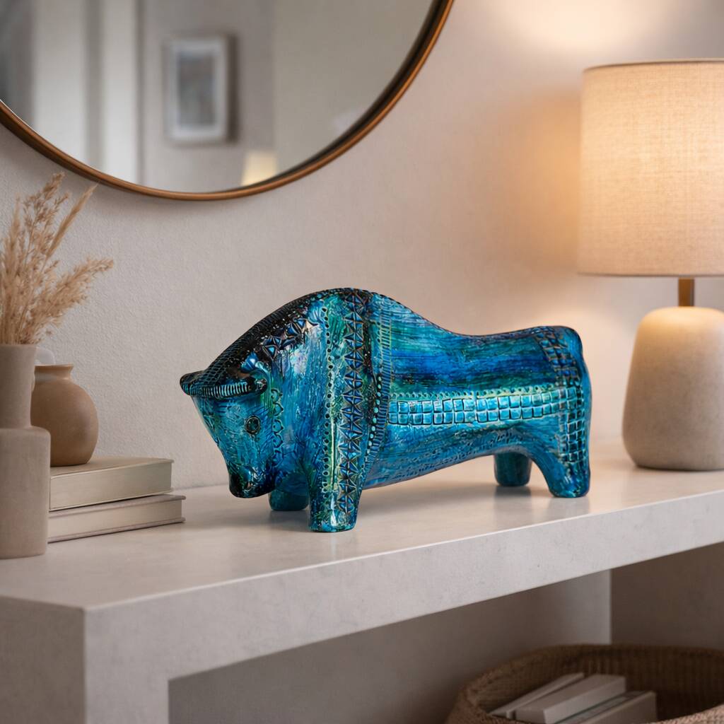 Sculptural bull by Aldo Londi for Bitossi Ceramiche, Italy 1960