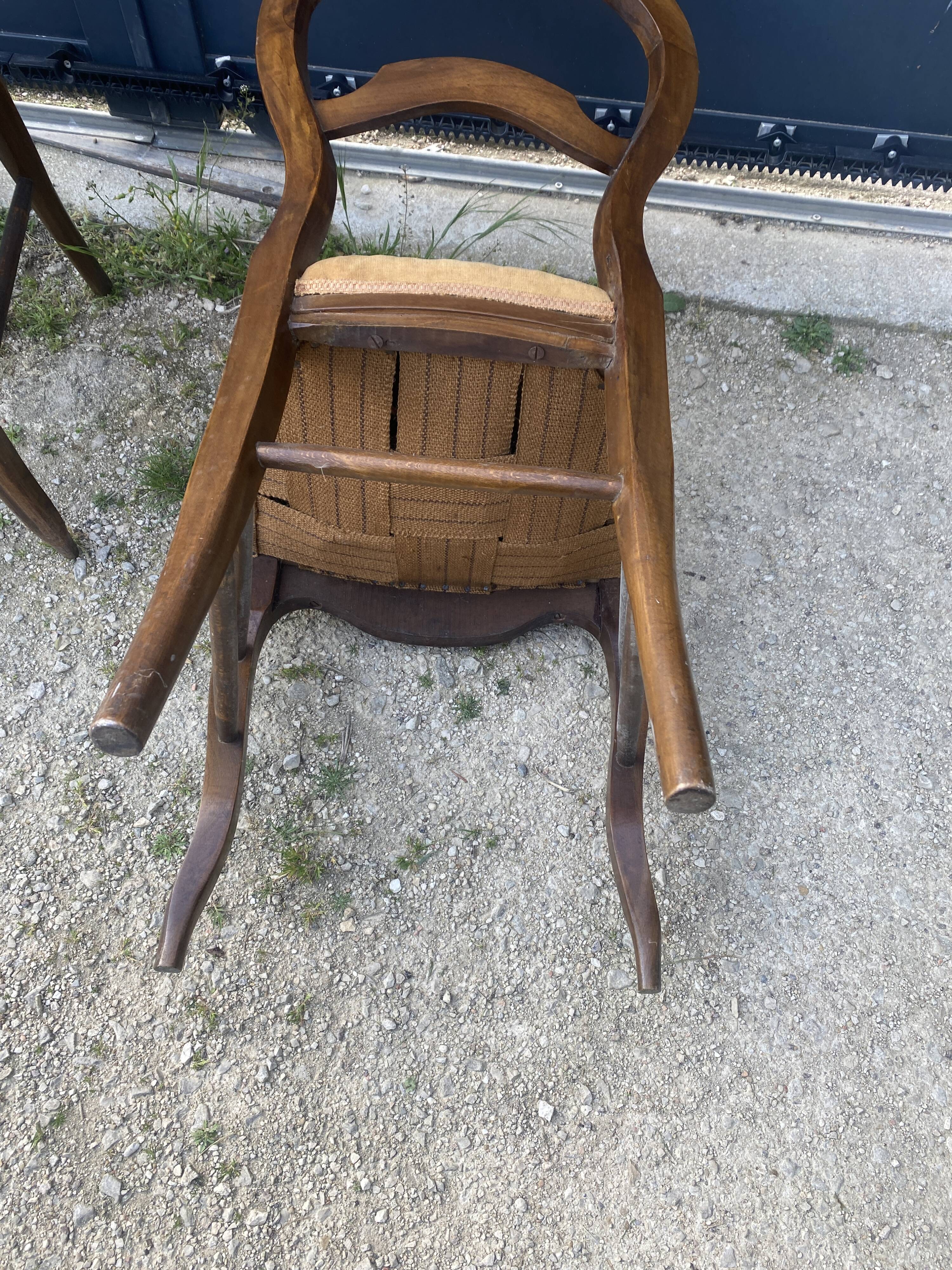 2 chaises velours jaunes