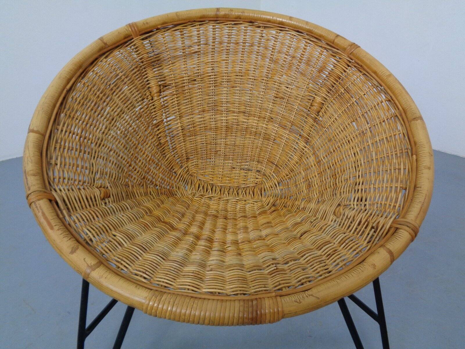 Mid-Century German Bamboo Chairs, 1960s, Set of 2