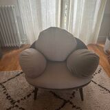 Fauteuil nubilo gris/beige