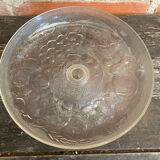 Vintage Fruit Bowl Old Molded Glass Plate Decor Fruits #D657