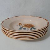 Digoin Sarreguemines 6 soup plates 9181