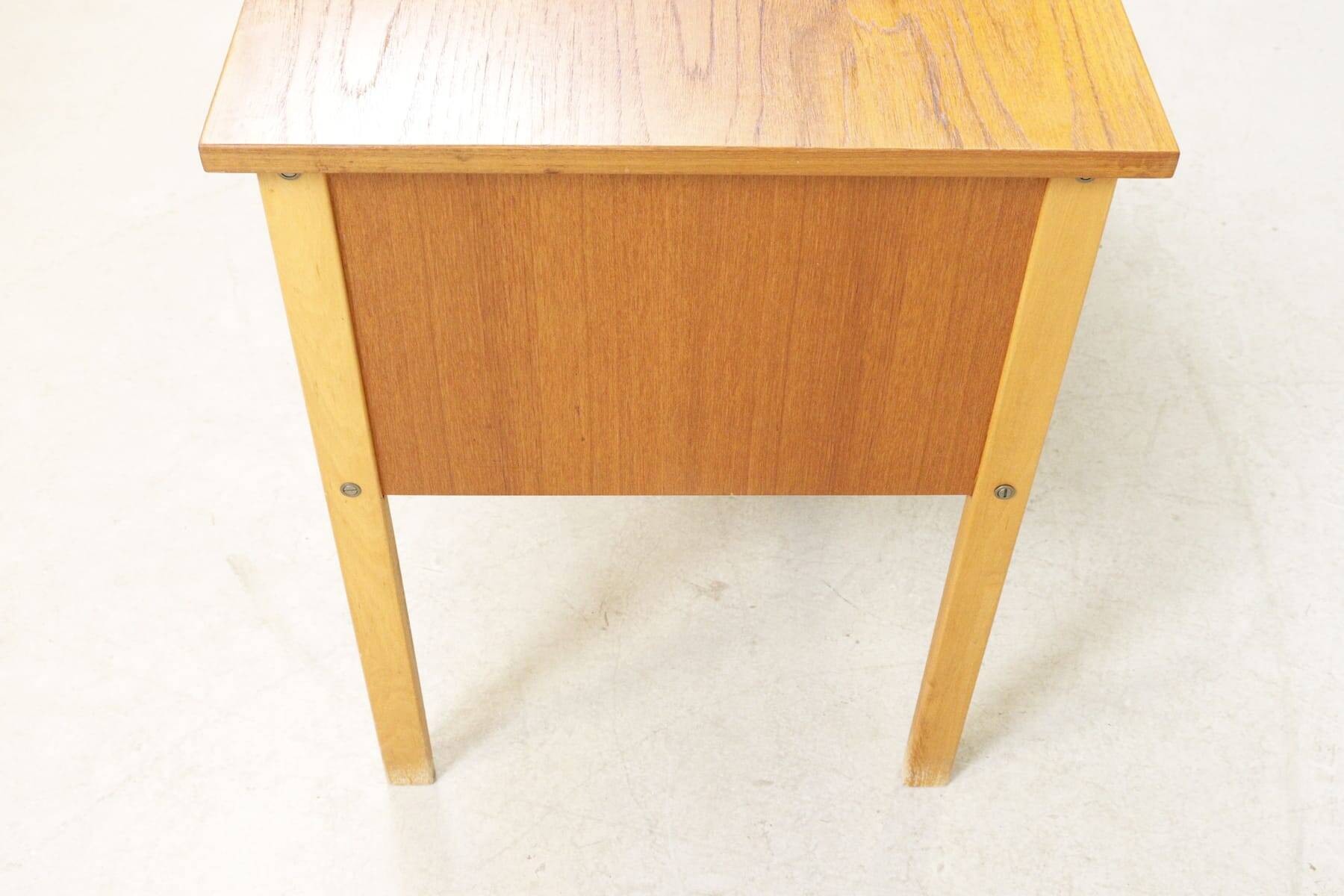 Vintage Scandinavian teak desk, 7 drawers, Danish design from the 60s