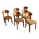 Vintage Danish solid teak dining room chairs Juul Kristensen set of 6
