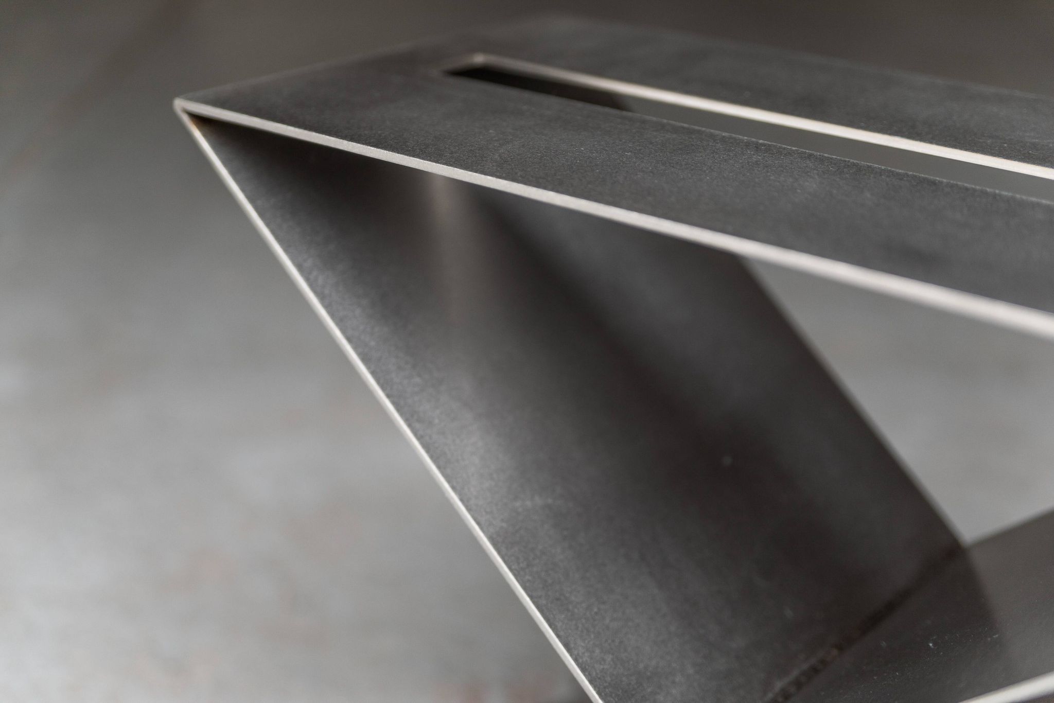 Contemporary stainless steel side table by Lena Coupez, Belgium, 2024
