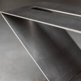 Contemporary stainless steel side table by Lena Coupez, Belgium, 2024