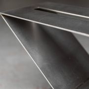 Contemporary stainless steel side table by Lena Coupez, Belgium, 2024