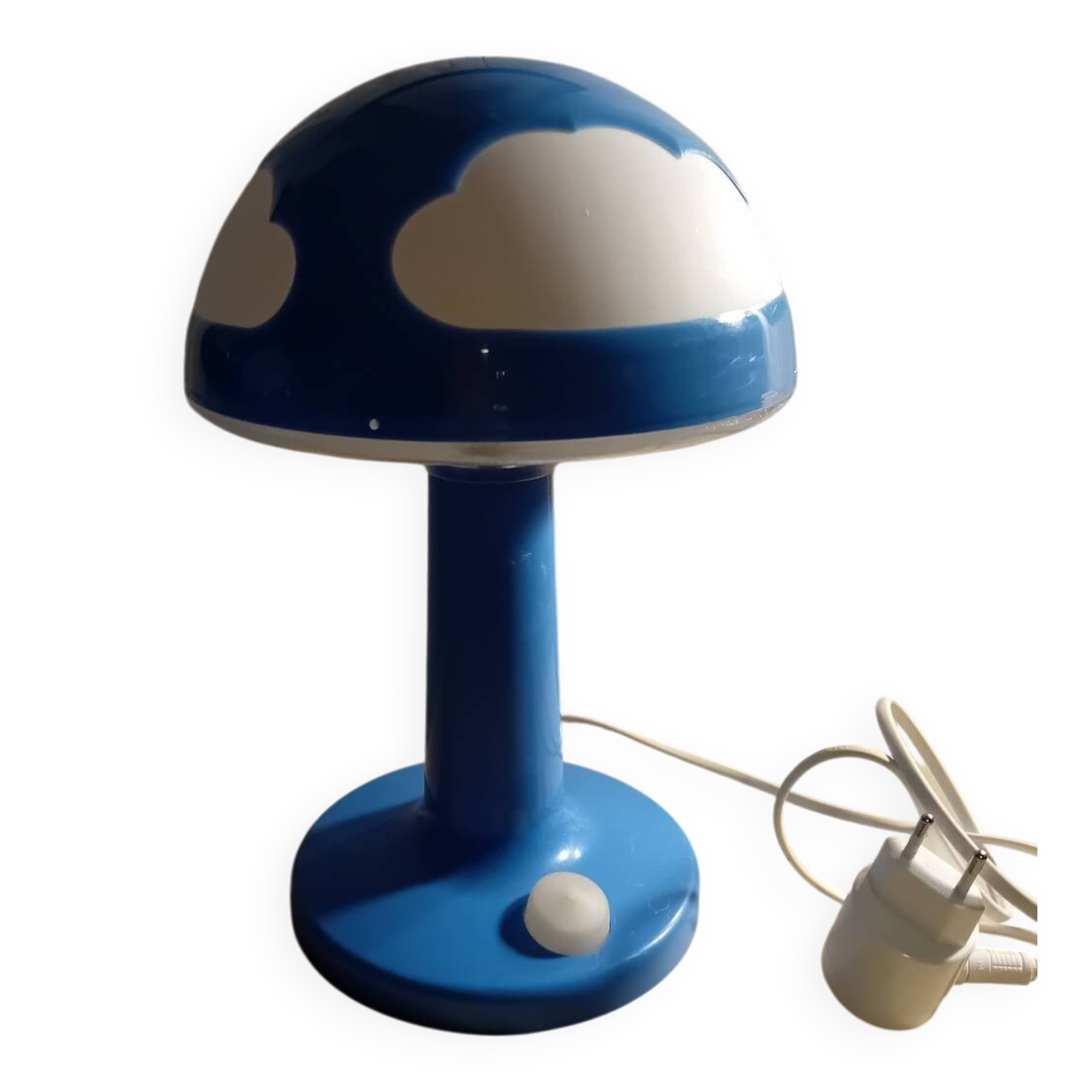 Vintage Ikea mushroom lamp Skojig blue model