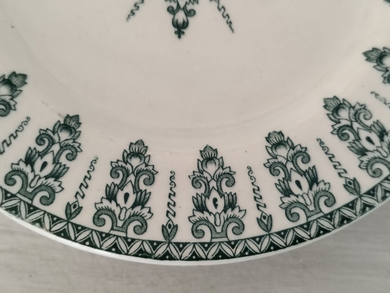 Plate foot shower porcelain opaque iron earth gien model annam