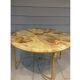Round coffee table with marble tray