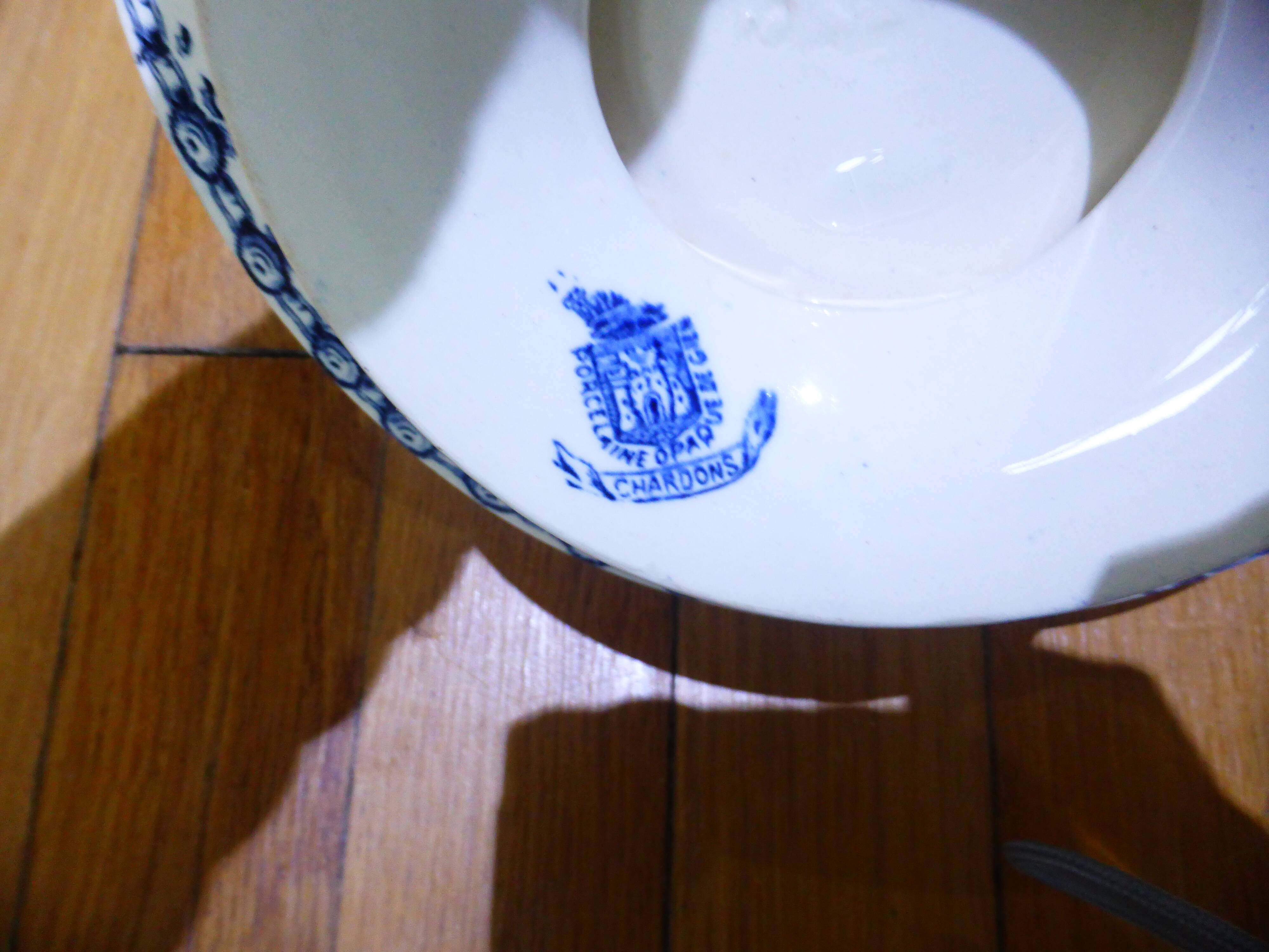Flat compote dish on pedestal Gien Chardons 260606