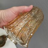 A ceramic wall lamp with a hard-pressed glass shade, Axella Denmark 1970s