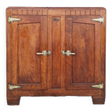 Butcher's buffet ice chest from the Art Deco period in oak