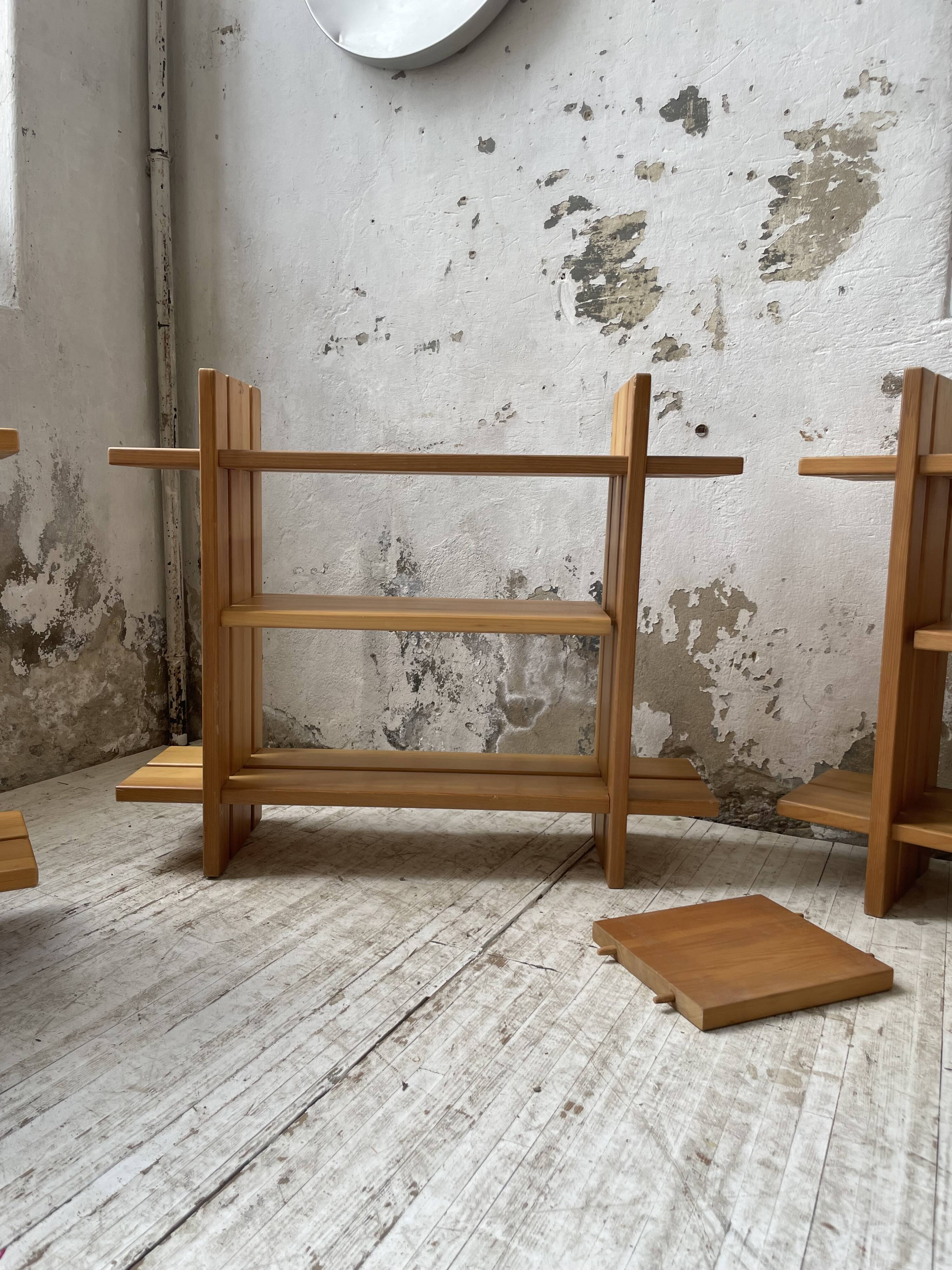 4 solid elm shelves Maison Regain