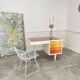 Sixties desk in wood and glass