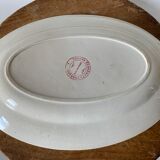 Oval dish in ancient earthenware