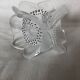 Crystal candlestick LALIQUE, three anemone flowers