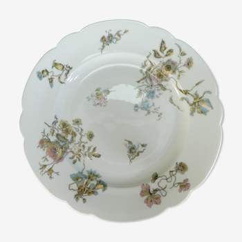 Limoges porcelain round plate for e.Bourgeois Paris no.2