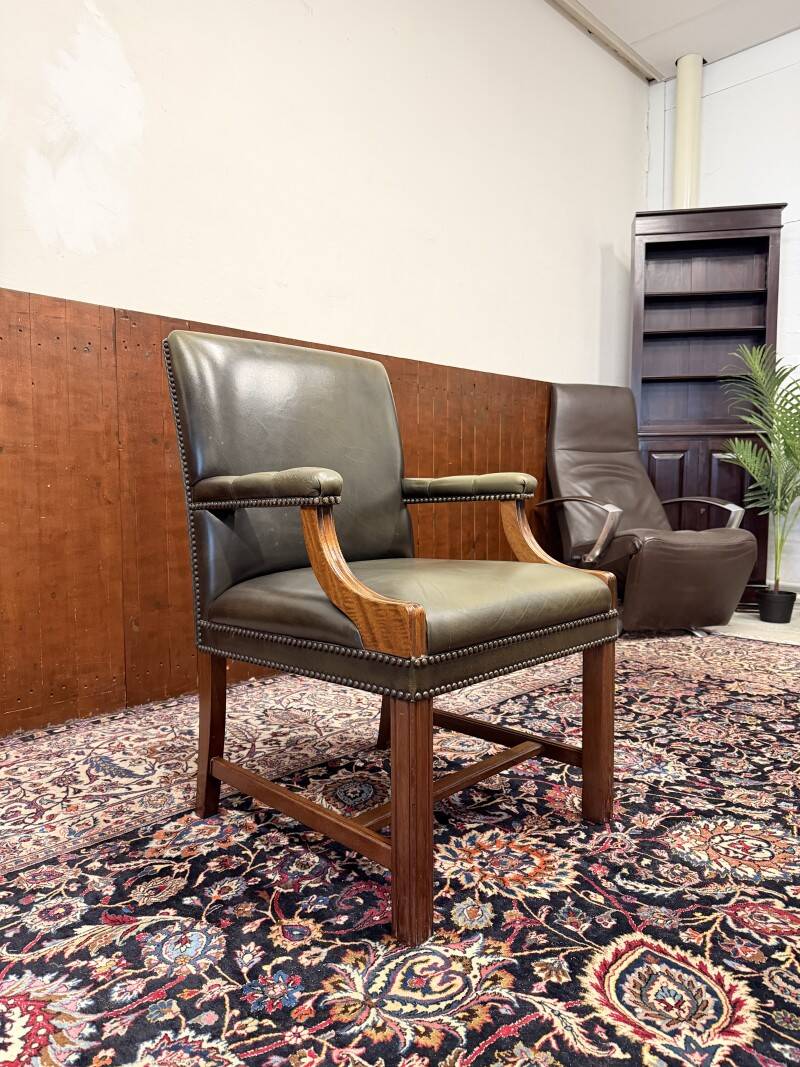 Set of Classic English Chesterfield Desk Chairs