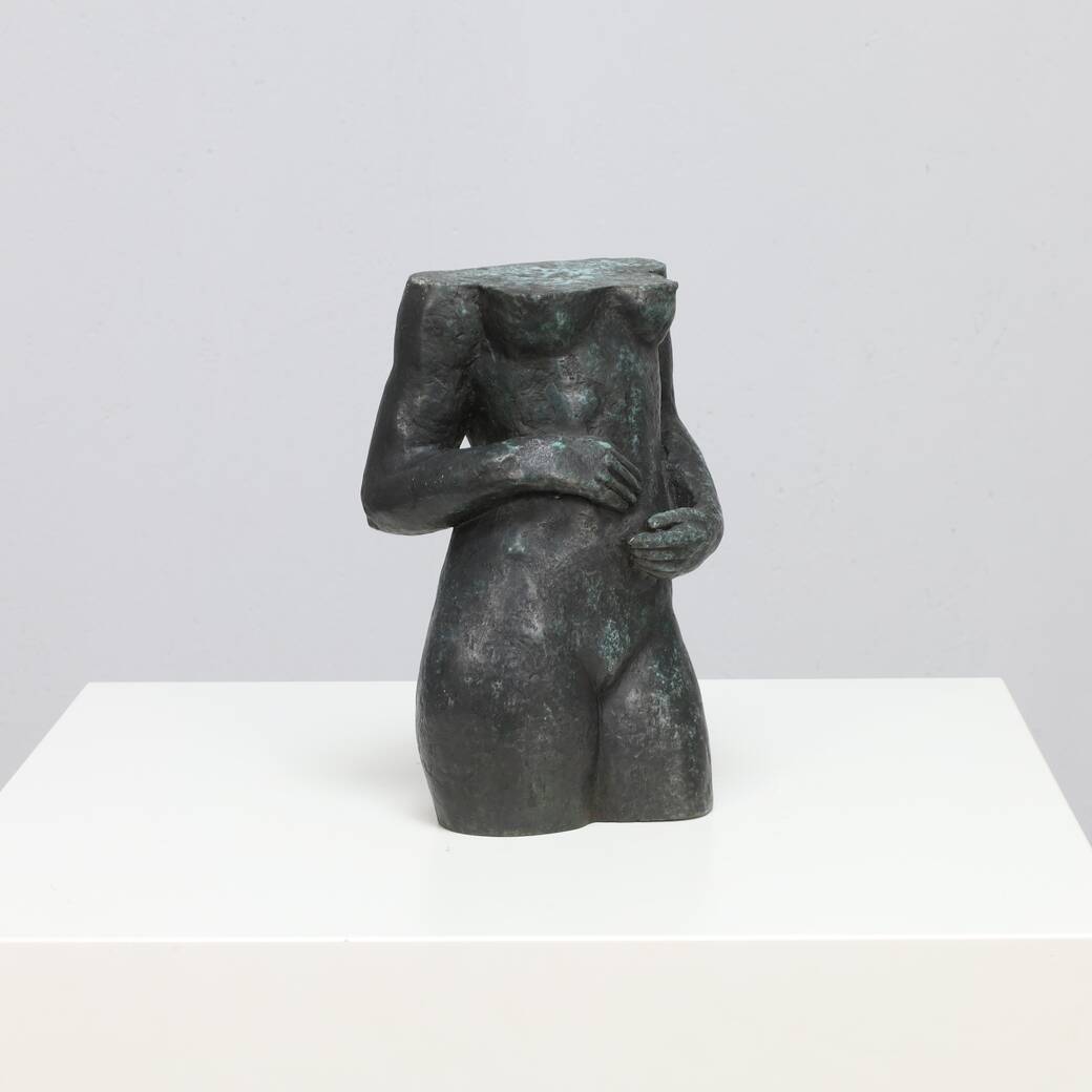 Female Torso Sculpture in Bronze, signed Gerard, edition 2/8