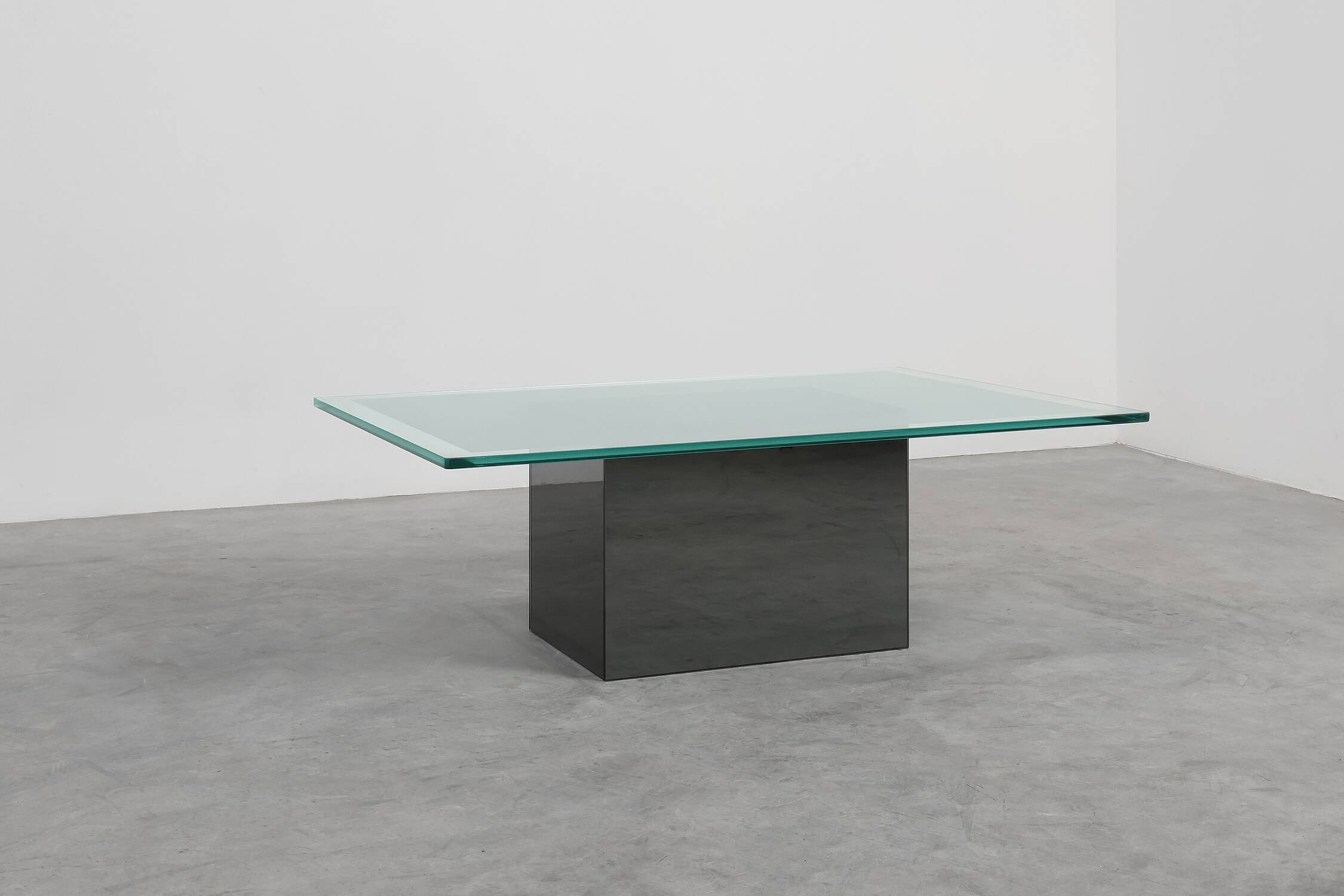 Italian Mirror and Glass Coffee Table by Nanda Vigo for Acerbis, 1971