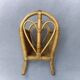 Vintage wicker and bamboo magazine rack
