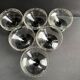 6 champagne glasses 1/2 crystal guilloché colored foot