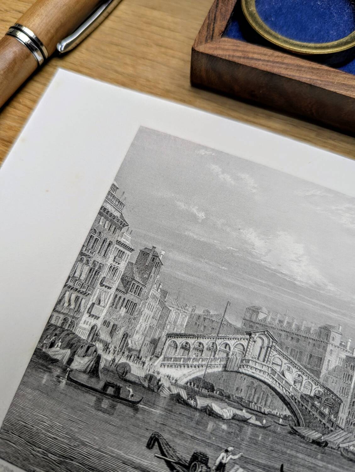 Venice, Italy, Vintage Engraving, 1841 Authentic.