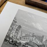 Venice, Italy, Vintage Engraving, 1841 Authentic.