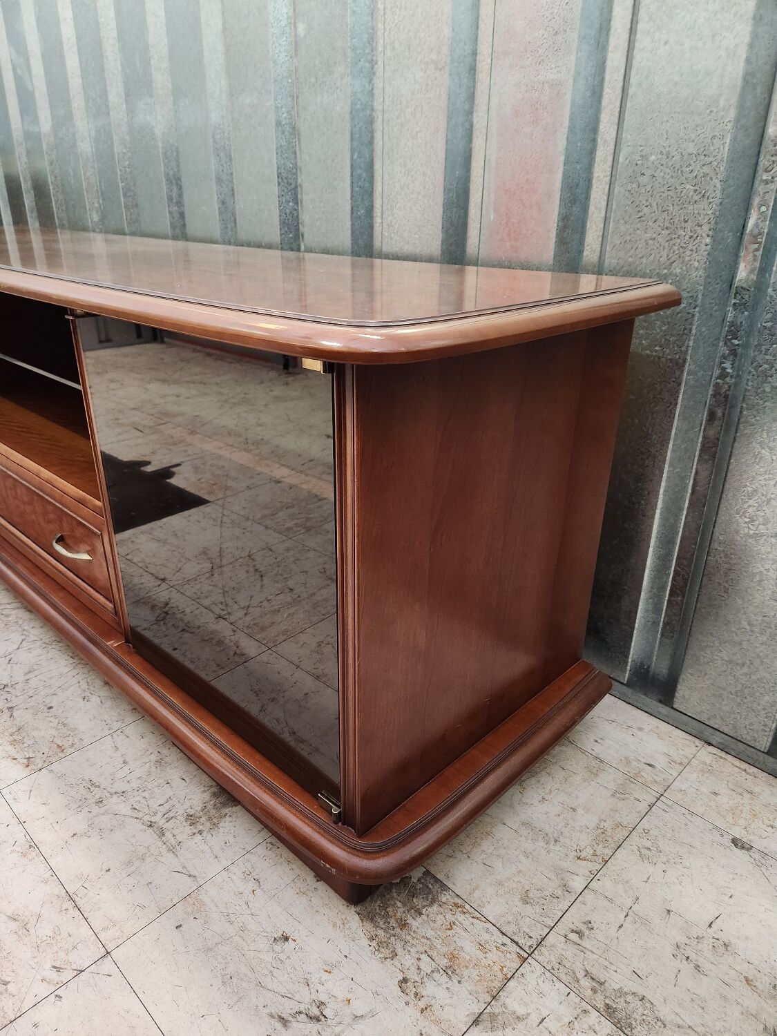 Solid cherry TV stand