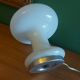 Mushroom lamp peill putzler in white opaline 60'S